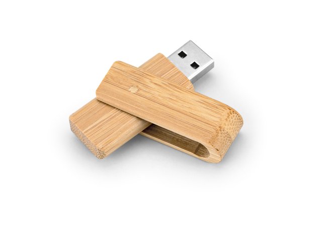 Pen drive. Bambu. Capacidade: 16GB.     59 x 19 x 12 mm